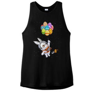 Happy Easter Day Bunny Egg Astronaut Space Ladies PosiCharge Tri-Blend Wicking Tank