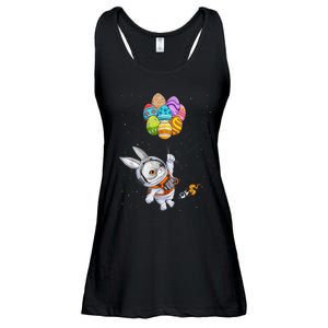 Happy Easter Day Bunny Egg Astronaut Space Ladies Essential Flowy Tank