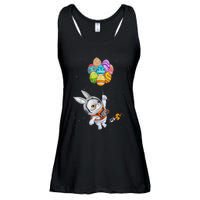 Happy Easter Day Bunny Egg Astronaut Space Ladies Essential Flowy Tank