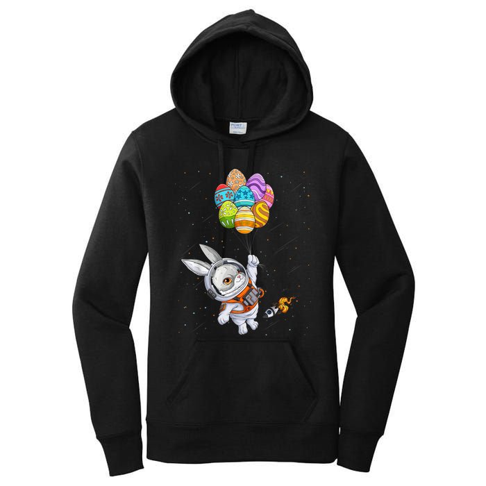 Happy Easter Day Bunny Egg Astronaut Space Women's Pullover Hoodie