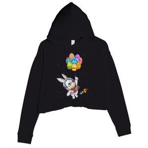 Happy Easter Day Bunny Egg Astronaut Space Crop Fleece Hoodie