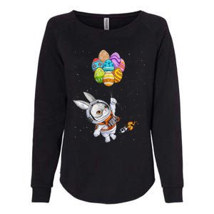 Happy Easter Day Bunny Egg Astronaut Space Womens California Wash Sweatshirt