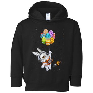 Happy Easter Day Bunny Egg Astronaut Space Toddler Hoodie