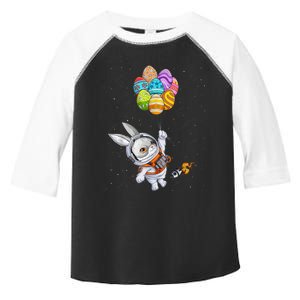 Happy Easter Day Bunny Egg Astronaut Space Toddler Fine Jersey T-Shirt