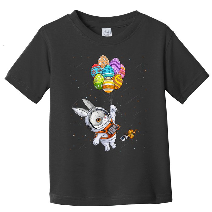 Happy Easter Day Bunny Egg Astronaut Space Toddler T-Shirt