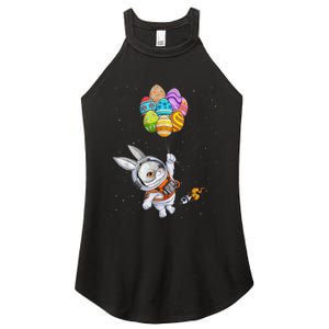 Happy Easter Day Bunny Egg Astronaut Space Women's Perfect Tri Rocker Tank