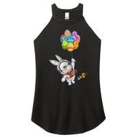 Happy Easter Day Bunny Egg Astronaut Space Women's Perfect Tri Rocker Tank