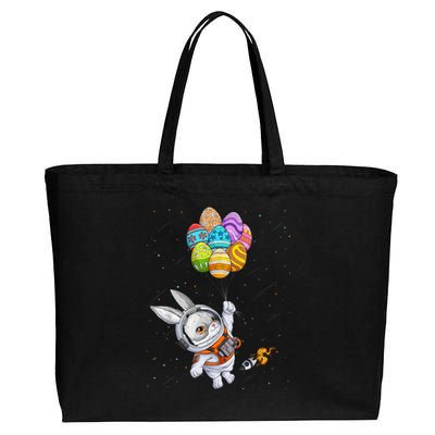 Happy Easter Day Bunny Egg Astronaut Space Cotton Canvas Jumbo Tote