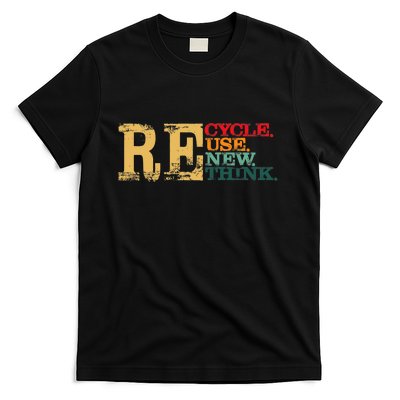 Happy Earth Day Recycle Reuse Renew Rethink Earth Day Retro T-Shirt