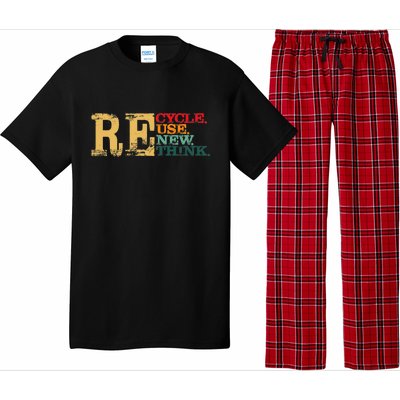 Happy Earth Day Recycle Reuse Renew Rethink Earth Day Retro Pajama Set