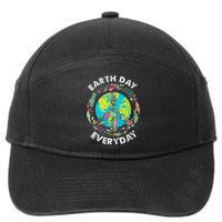 Happy Earth Day Every Day Peace Symbol 7-Panel Snapback Hat