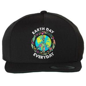 Happy Earth Day Every Day Peace Symbol Wool Snapback Cap