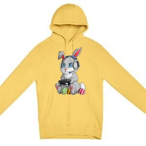 Happy Easter Day Bunny Egg Funny Premium Pullover Hoodie