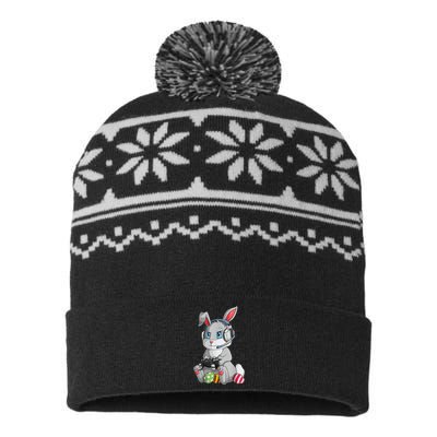 Happy Easter Day Bunny Egg Funny USA-Made Snowflake Beanie