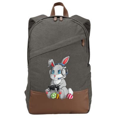 Happy Easter Day Bunny Egg Funny Cotton Canvas Backpack