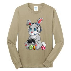 Happy Easter Day Bunny Egg Funny Tall Long Sleeve T-Shirt