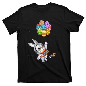 Happy Easter Day Bunny Egg astronaut Space T-Shirt