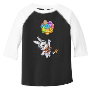 Happy Easter Day Bunny Egg astronaut Space Toddler Fine Jersey T-Shirt