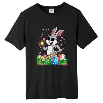 Happy Easter Day Baseball Bunny Rabbit Easter Basket Eggs Great Gift Tall Fusion ChromaSoft Performance T-Shirt