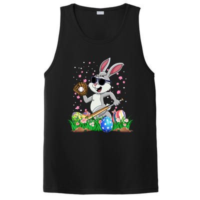 Happy Easter Day Baseball Bunny Rabbit Easter Basket Eggs Great Gift PosiCharge Competitor Tank