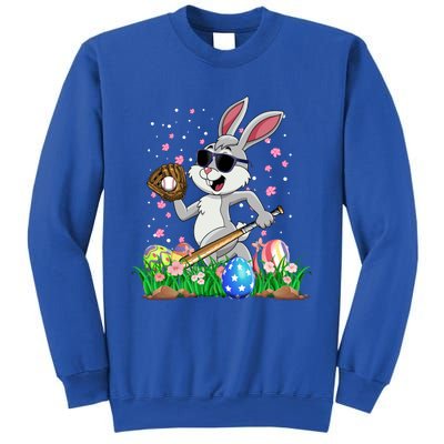 Happy Easter Day Baseball Bunny Rabbit Easter Basket Eggs Great Gift Sweatshirt