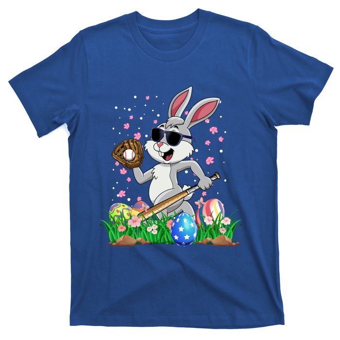 Happy Easter Day Baseball Bunny Rabbit Easter Basket Eggs Great Gift T-Shirt