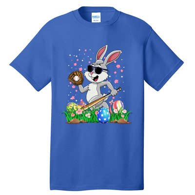 Happy Easter Day Baseball Bunny Rabbit Easter Basket Eggs Great Gift Tall T-Shirt