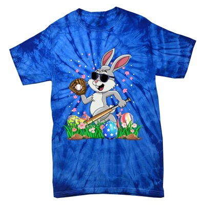 Happy Easter Day Baseball Bunny Rabbit Easter Basket Eggs Great Gift Tie-Dye T-Shirt