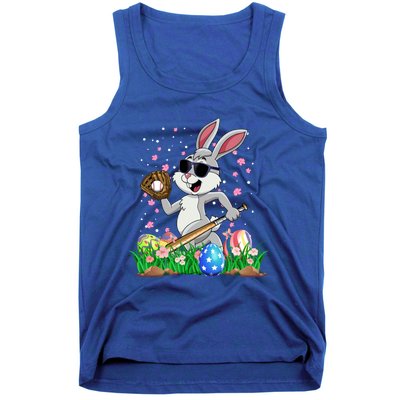 Happy Easter Day Baseball Bunny Rabbit Easter Basket Eggs Great Gift Tank Top