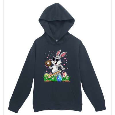 Happy Easter Day Baseball Bunny Rabbit Easter Basket Eggs Great Gift Urban Pullover Hoodie