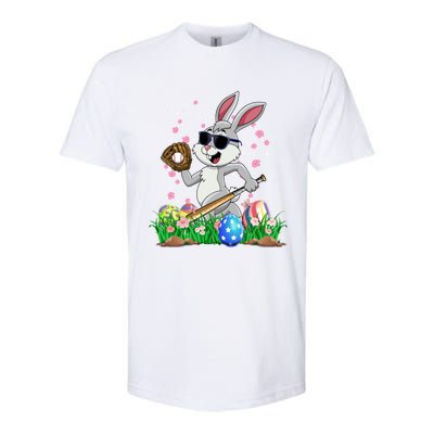 Happy Easter Day Baseball Bunny Rabbit Easter Basket Eggs Great Gift Softstyle CVC T-Shirt