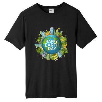 Happy Earth Day Global Warming Awareness Nature Cute Gift Tall Fusion ChromaSoft Performance T-Shirt