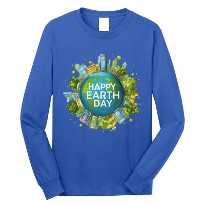 Happy Earth Day Global Warming Awareness Nature Cute Gift Long Sleeve Shirt