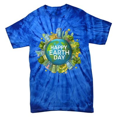 Happy Earth Day Global Warming Awareness Nature Cute Gift Tie-Dye T-Shirt