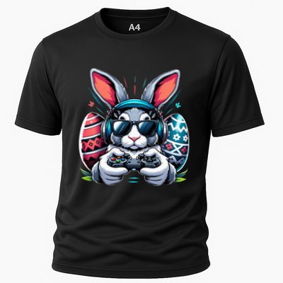 Happy Easter Day Bunny Egg Video Game Gamer Cooling Performance Crew T-Shirt