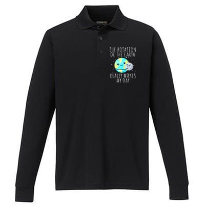 happy earth day Performance Long Sleeve Polo