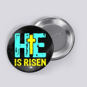 Happy Easter Day He Is Risen Christian Easter Button