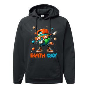 Happy Earth Day 2024 Funny Earth Day Dab Performance Fleece Hoodie