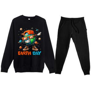 Happy Earth Day 2024 Funny Earth Day Dab Premium Crewneck Sweatsuit Set