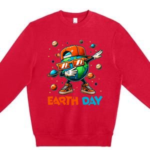 Happy Earth Day 2024 Funny Earth Day Dab Premium Crewneck Sweatshirt