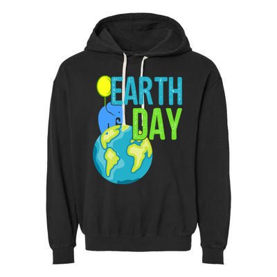 Happy Earth Day Great Vintage Earth Day Elephant Cute Gift Garment-Dyed Fleece Hoodie