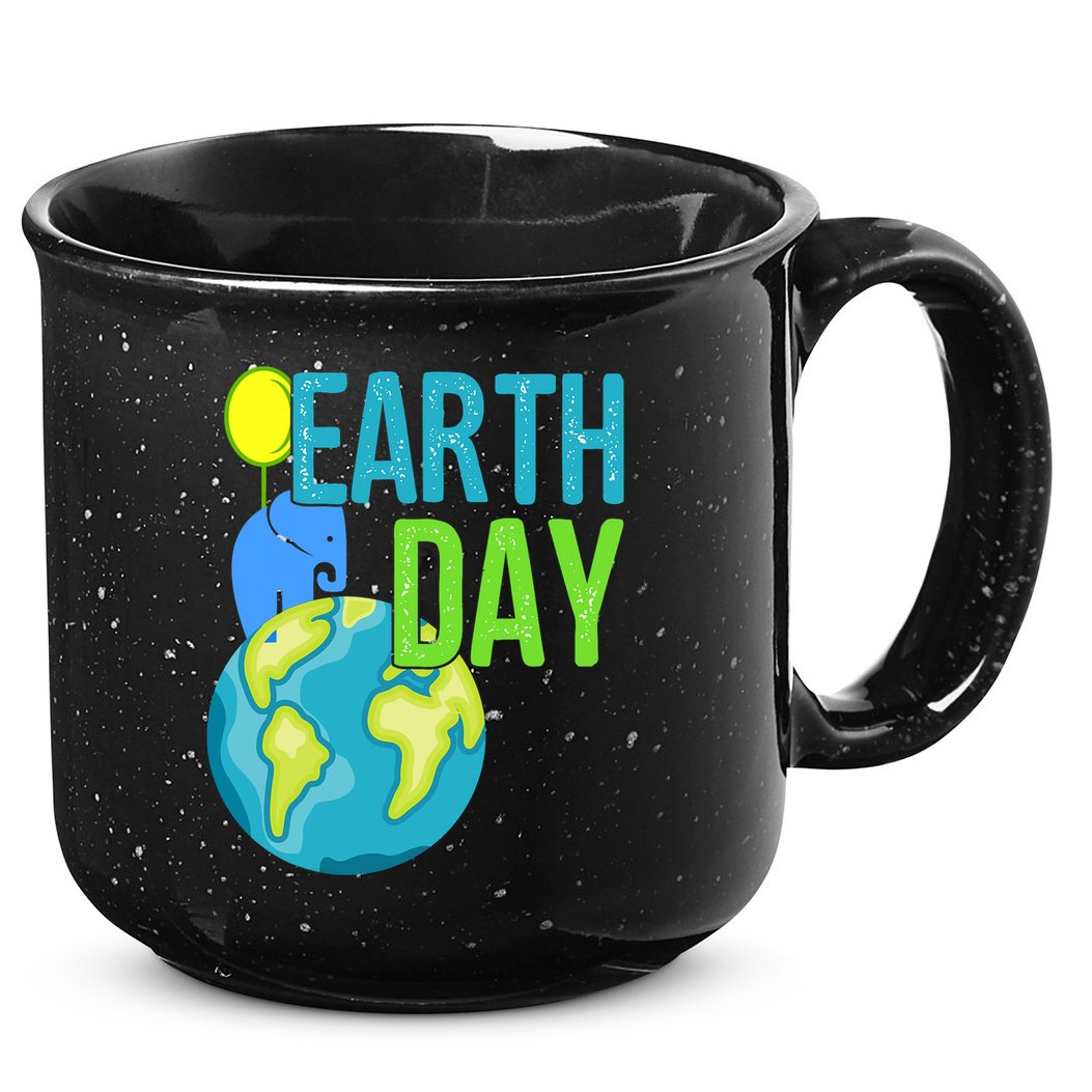 Happy Earth Day Great Vintage Earth Day Elephant Cute Gift 15oz Campfire Ceramic Mug