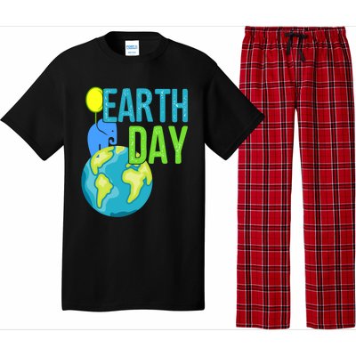 Happy Earth Day Great Vintage Earth Day Elephant Cute Gift Pajama Set