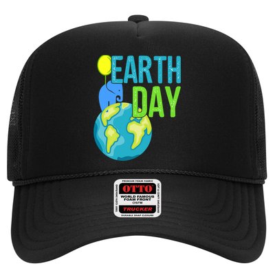 Happy Earth Day Great Vintage Earth Day Elephant Cute Gift Trucker Hat