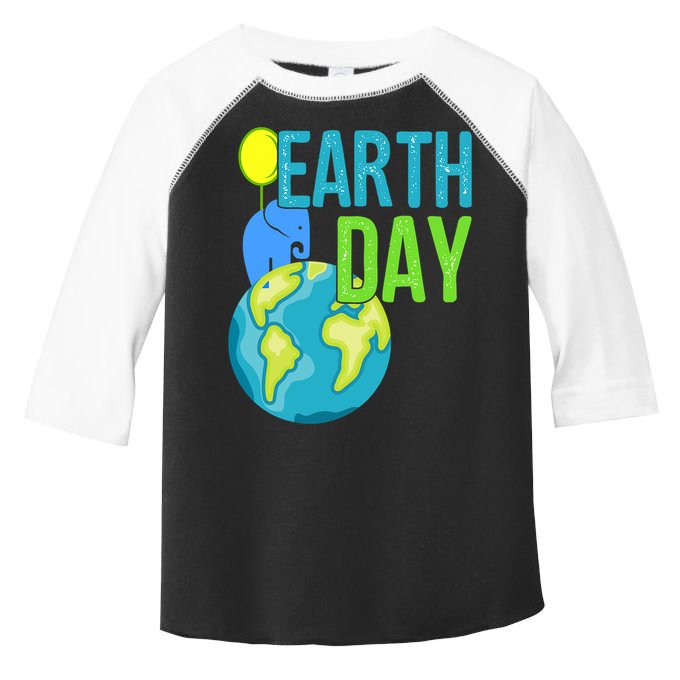 Happy Earth Day Great Vintage Earth Day Elephant Cute Gift Toddler Fine Jersey T-Shirt