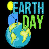 Happy Earth Day Great Vintage Earth Day Elephant Cute Gift Women's Crop Top Tee