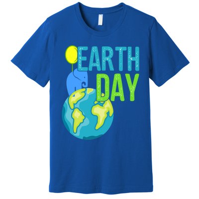 Happy Earth Day Great Vintage Earth Day Elephant Cute Gift Premium T-Shirt