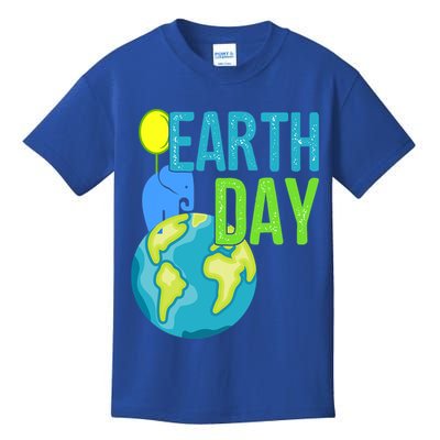 Happy Earth Day Great Vintage Earth Day Elephant Cute Gift Kids T-Shirt