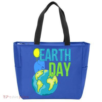 Happy Earth Day Great Vintage Earth Day Elephant Cute Gift Zip Tote Bag
