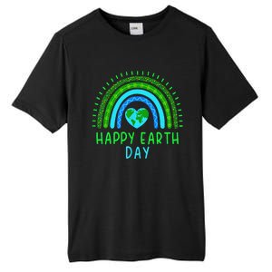 Happy Earth Day 2024 Cute Rainbow Earth Lover Tall Fusion ChromaSoft Performance T-Shirt